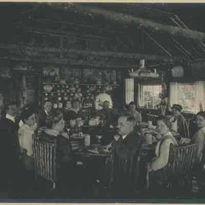 Group photo in the dining room at Cedar Lodge