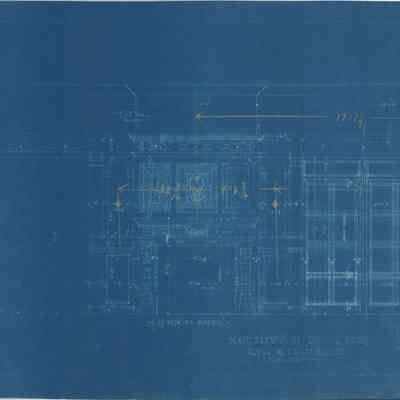 Blueprint: Dining Room north elevation