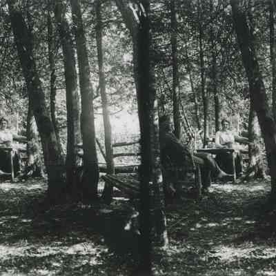 Relaxing in the woods at Camp Wildwood