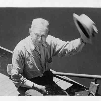 C.W. Seiberling in row boat