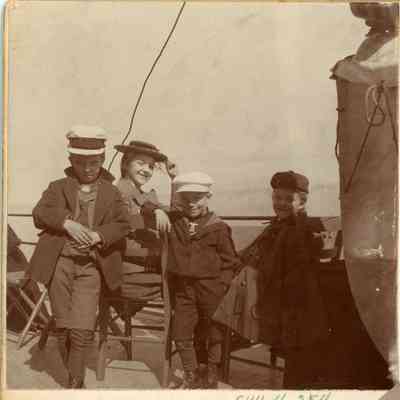 Children onboard ship to Cedar Lodge