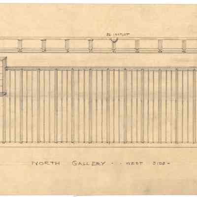 Drawing: North Gallery south and west elevation