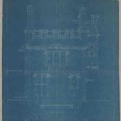 Blueprint: Tower east elevation details