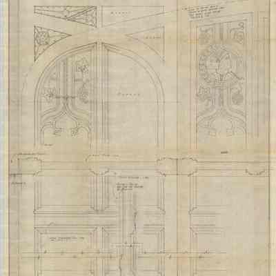 Drawing: Round Room woodwork