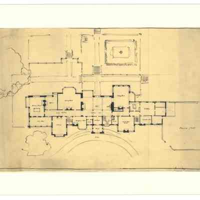 Drawing: Early floor plan concept