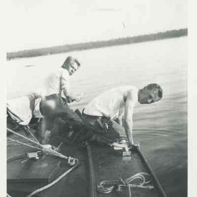 Fred & Willard on a sailboat