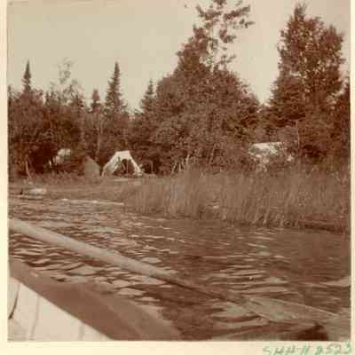 Campsite with several tents