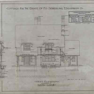Drawing: Gate Lodge west elevation