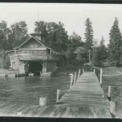 Boathouse and Main Cabin at Cedar Lodge