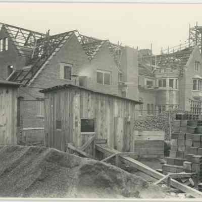 West side of Stan Hywet Hall under construction