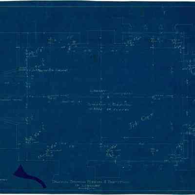 Blueprint: Library furring and partitions plan