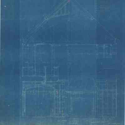 Blueprint: Great Hall south elevation