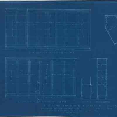 Blueprint: Linen Room details of shelving for dressers