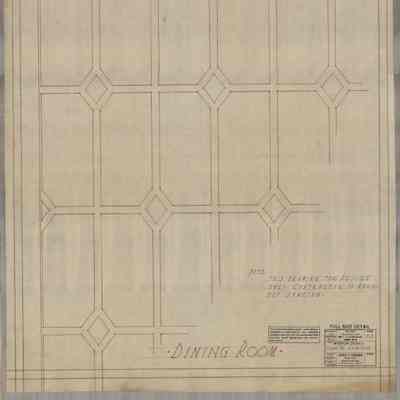 Drawing: Dining Room leaded glass concept