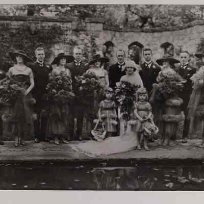 Virginia Seiberling Handy's Wedding Party in the English Garden
