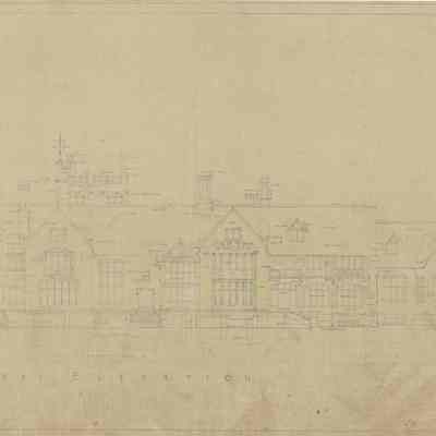 Drawing: Manor House west elevation