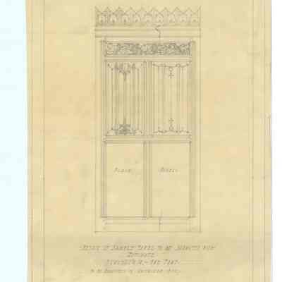 Drawing: Linenfold Hallway sample panel