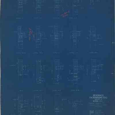 Blueprint: Typical details of structural lintels first story