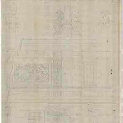 Drawing: Music Room wall woodwork