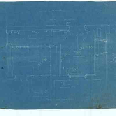 Blueprint: Vestibule, Passage and Powder Room plan