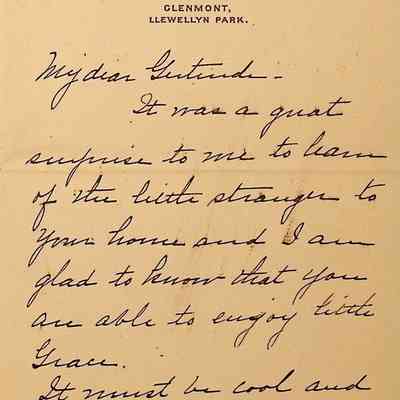 Letter of congratulations from Mina Edison