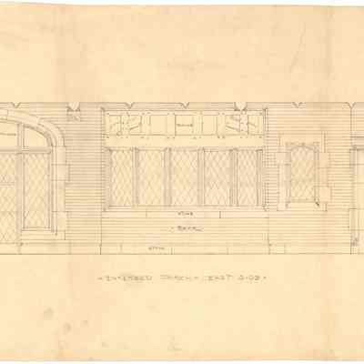Drawing: West Porch east elevation