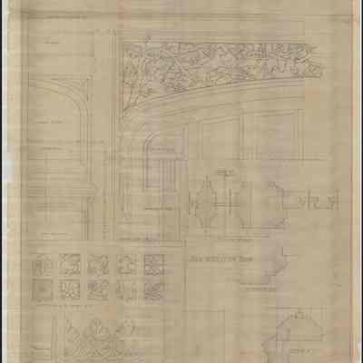 Drawing: Linenfold Hallway woodwork