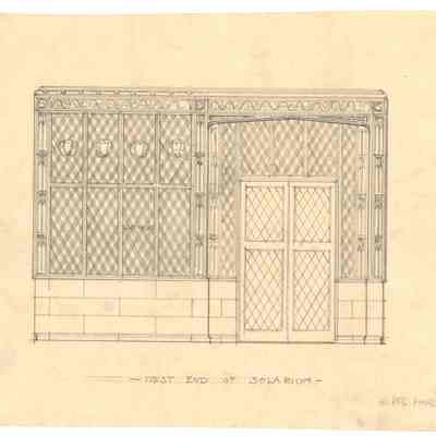 Drawing: Solarium west elevation