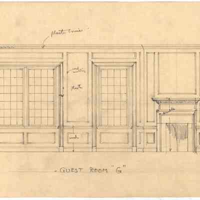Drawing: William & Mary Guest Bedroom south elevation