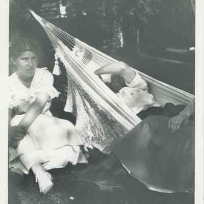 Three people and a hammock