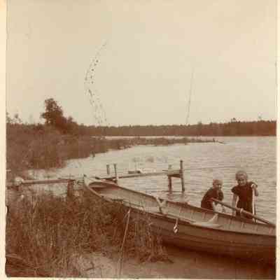 Willard & Irene with a rowboat