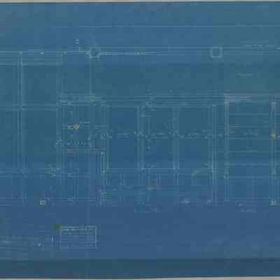 Blueprint: Library north elevation