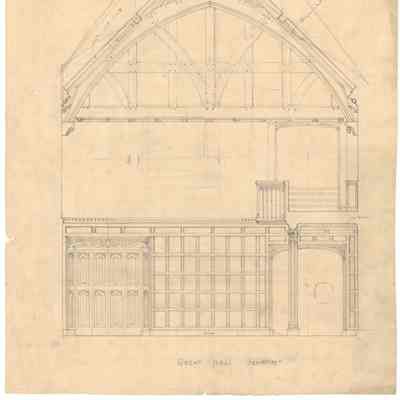 Drawing: Great Hall north elevation