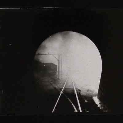 View out of a railroad tunnel