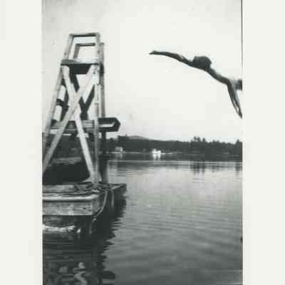 Man diving from platform
