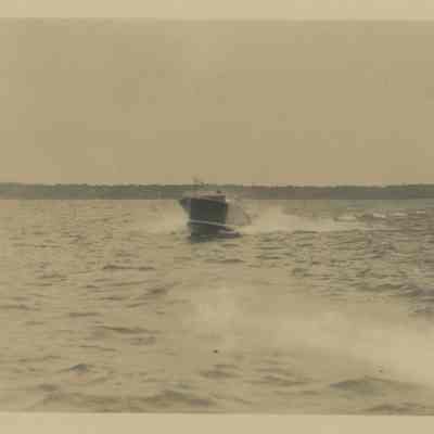 Chris Craft boat, the "Sally Ann"