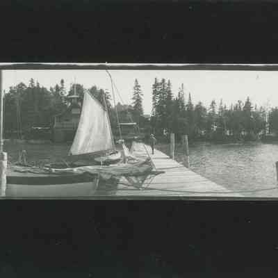 Sailboats at Cedar Lodge dock