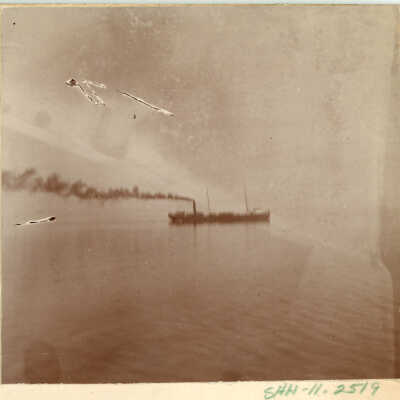Ore boats on Lake Huron