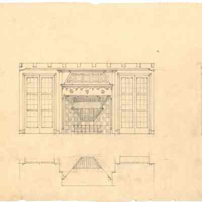 Drawing: Breakfast Room south and west elevations