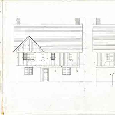 Drawing: Poultry Keeper's cottage east and west elevations