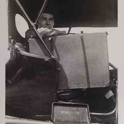 Man sitting in automobile