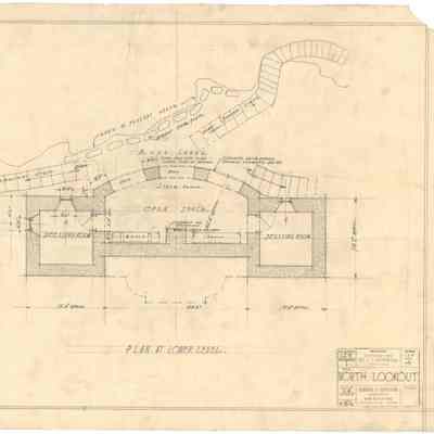 Drawing: Tea House plan at lower level