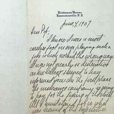 Letter from Fred Seiberling to F.A. Seiberling