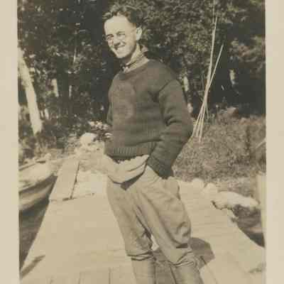 Paul Litchfield standing on a dock
