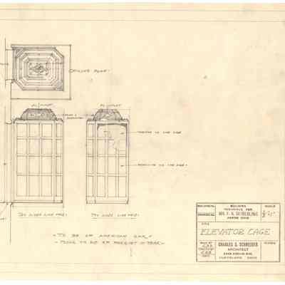 Drawing: Elevator Cage elevations