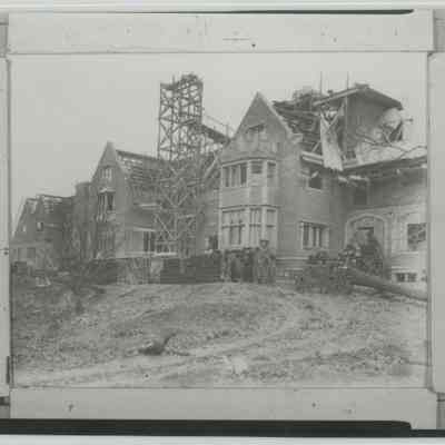 West side of Stan Hywet Hall under construction