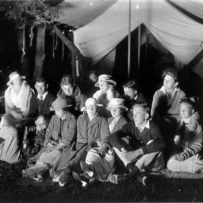 Group of people at a campsite