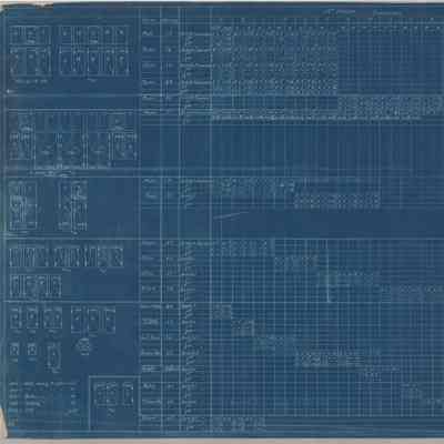 Blueprint: Dimensions of steel casements