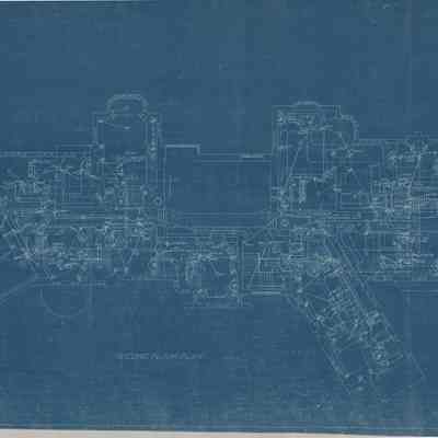 Blueprint: Electric wiring drawing second floor plan