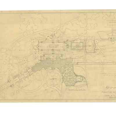 Drawing: Suggestion for layout of grounds near the house